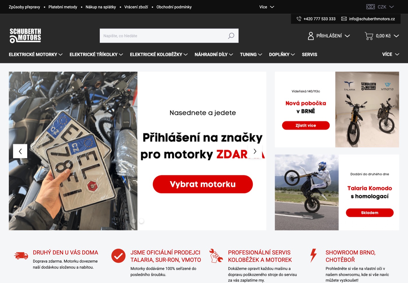 SchuberthMotors — e-shop a obsah